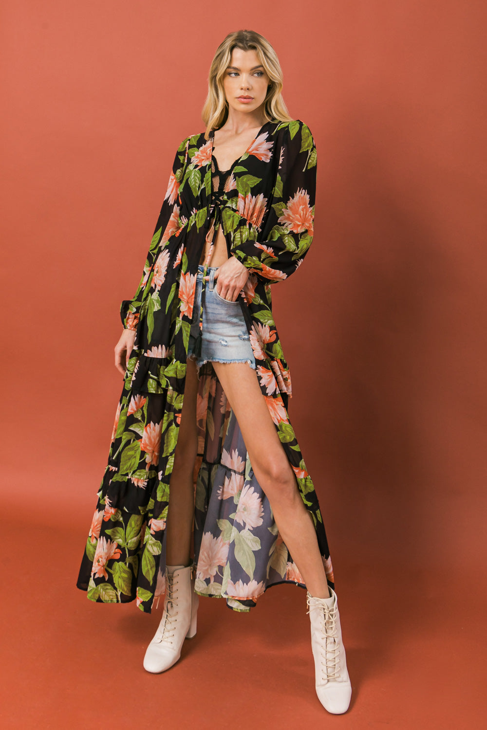 BEIN WITH THE BASICS WOVEN MAXI COVER UP Flying Tomato